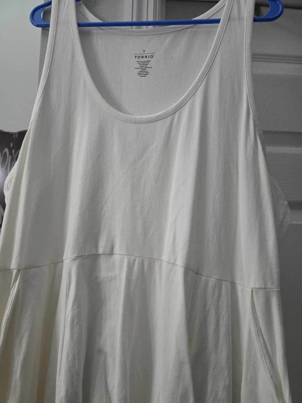 Torrid Sleeveless Scoop Neck Swing Dress in White - Picture 2 of 5